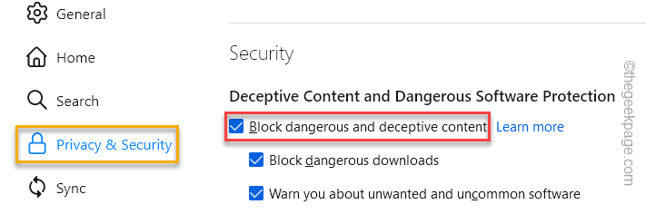 Block Deceptive Check Min