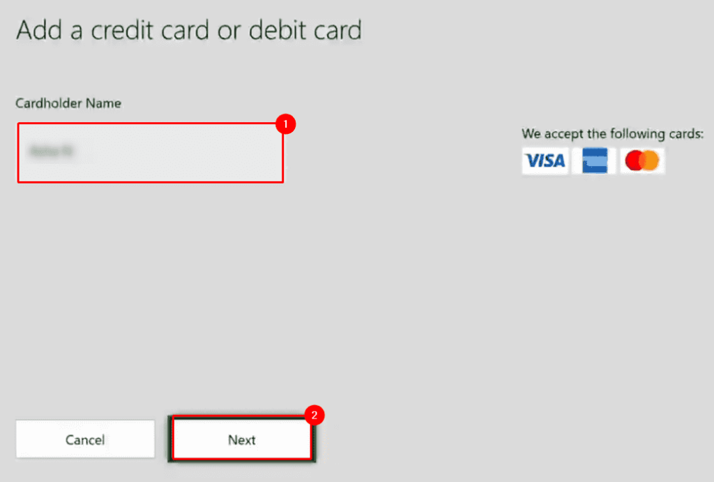 How to add Credit Card to Xbox Account
