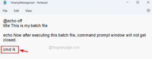How to Stop Command Prompt from Closing After Executing a Batch File in ...