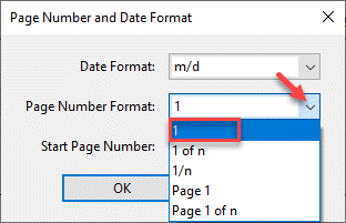 Date, Page Format Min
