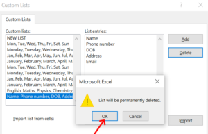 How to create custom lists in Excel Step by Step