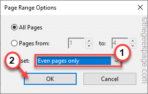 Even Pages Only Min
