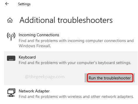 Keyboard Troubleshoot