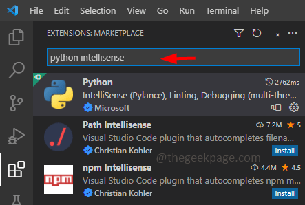 Python Intellisense