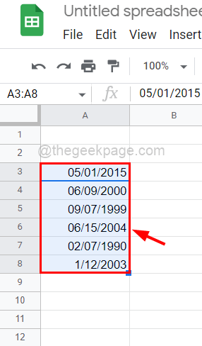 Select All The Date Values Cells 11zon