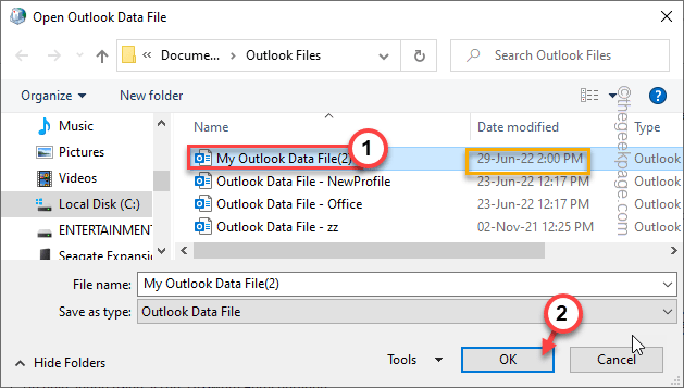 Select Data File Min