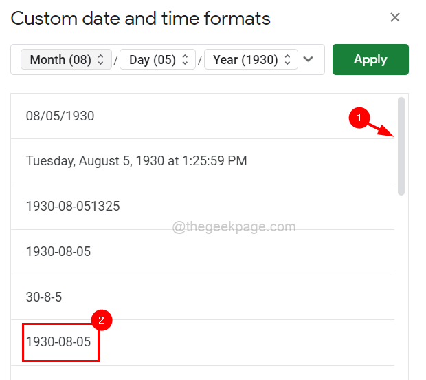 Select From The Predefined Format Date 11zon