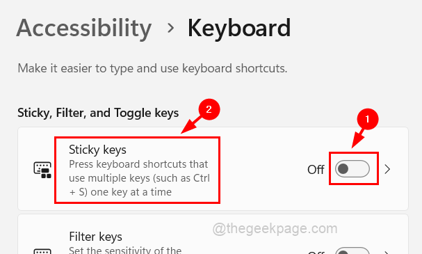 Turn Off Sticky Keys Toggle Button 11zon