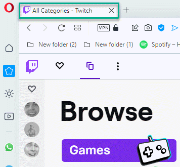 Twitch Browse