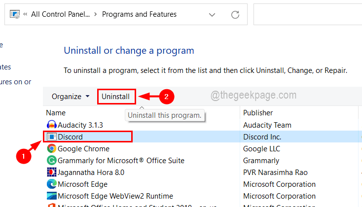 Uninstall Discord From Programs And Features 11zon