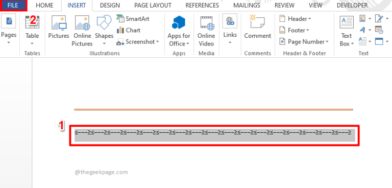 How to Insert Inbuilt and Customized Horizontal Lines to Word Documents