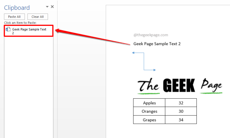 How to Copy and Paste Multiple Items Using Clipboard in MS Word