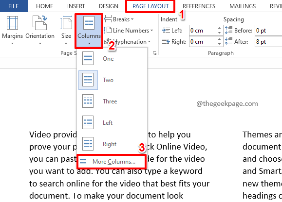 How to Divide a Page into Multiple Columns in MS Word