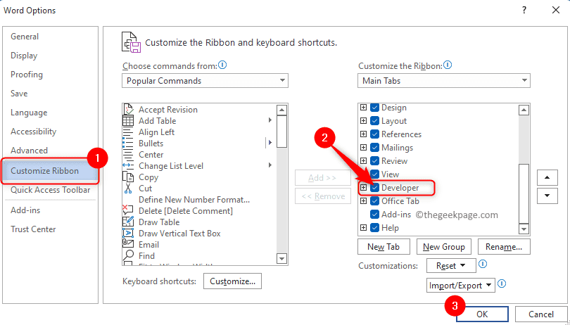 word rich text content control