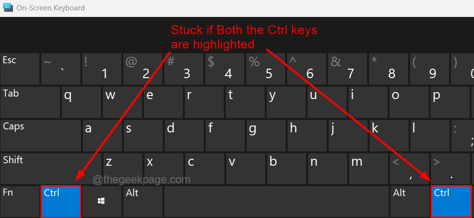 Ctrl Key Stuck 11zon