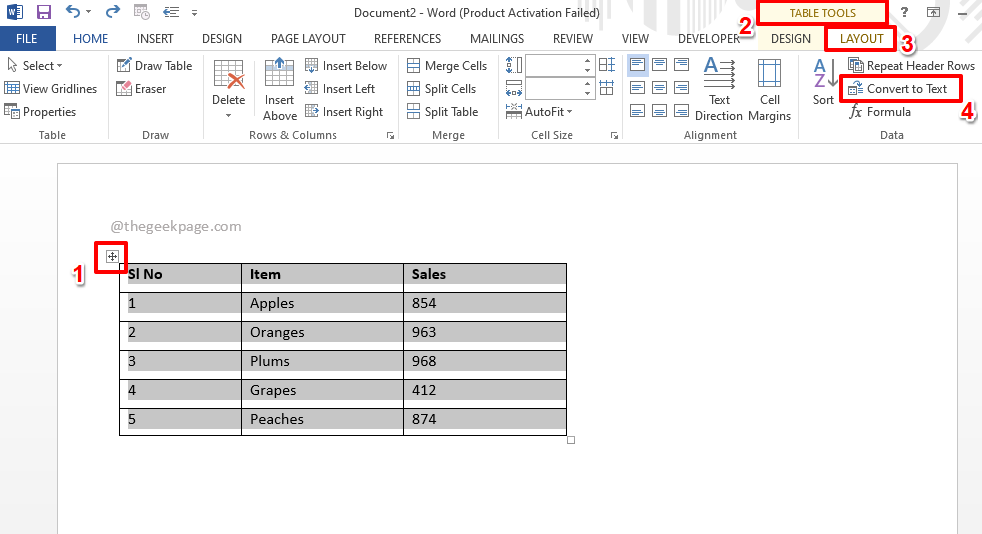 text to html table online