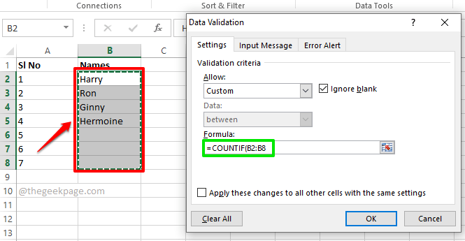 How to Prevent Duplicate Values When Entering Data into MS Excel