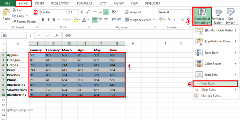 How to Color Alternate Rows or Columns in MS Excel