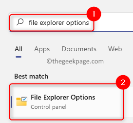 Windows File Explorer Options Min