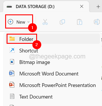 Create New Folder In D 11zon