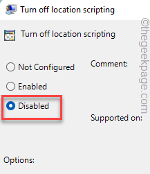 Location Scripting Disabled Min