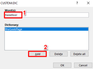 How to Add Words to Custom Dictionary to Avoid Spelling Errors in MS ...