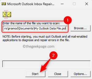 Outlook Data File Error Message How to Fix