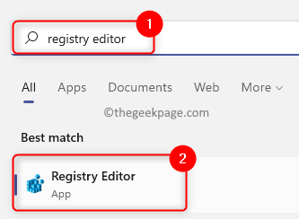 Windows Search Registry Editor Min