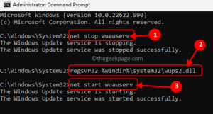 Command Prompt Restart Windows Update Service Min