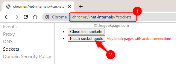 Google Chrome Flush Socket Pools Min