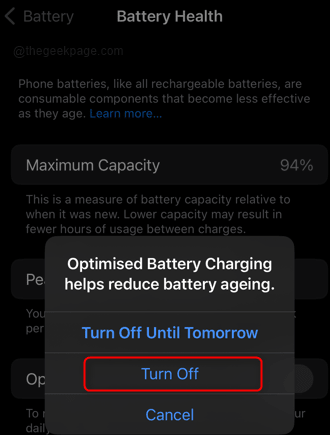 how to turn off battery optimization iphone