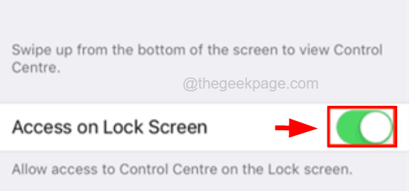 Access On Lock Screen Control Centre Enable 11zon