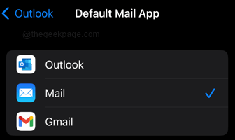 Default Mail Tick Min