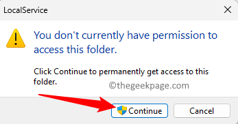 File Explorer Continue For Permissions To Access Folder Min