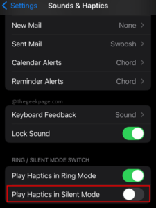 How to enable Haptics or Vibration in Silent Mode on iPhone