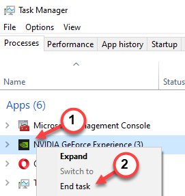 End Task Nvidia Exp