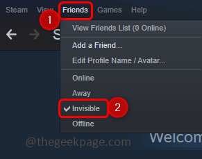 How to Appear Offline or Invisible on Steam