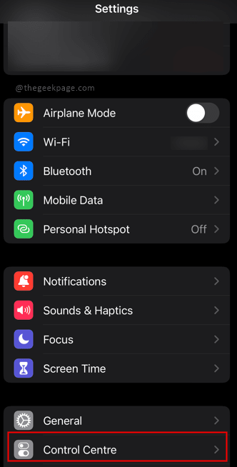 Settings Control Center Min