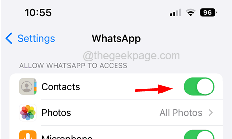 Turn On Contacts In Whatsapp Settings 11zon