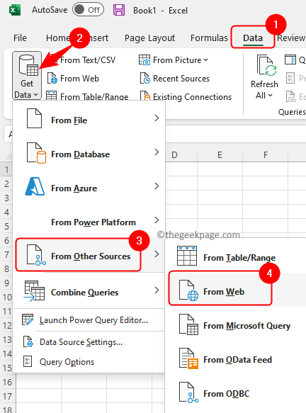 Excel Data Get Data From Other Sources Web Min