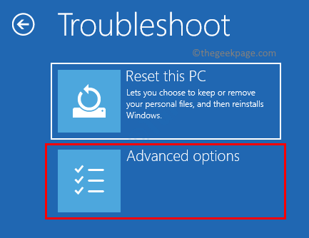 Troubleshoot advanced options min