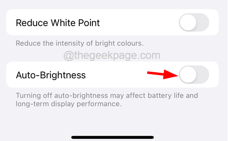 Disable Auto Brightness 11zon
