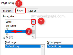 How To Change The Paper Size To A4 And Set It As Default In Microsoft Word
