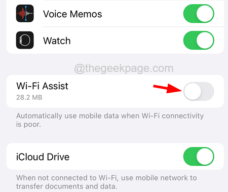 Disable Wi Fi Assist 11zon