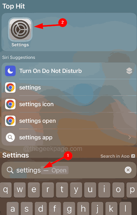 Settings From Search Bar 11zon