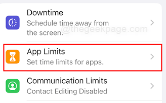 App Limits Min