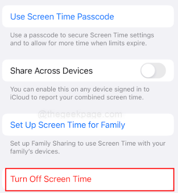 Turn Off Screen Time 1 Min
