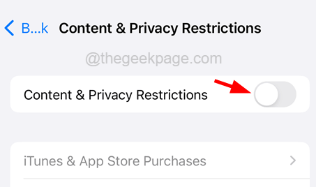 Disable Content Privacy Restrictions 11zon
