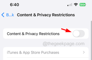 content privacy restrictions disable 11zon