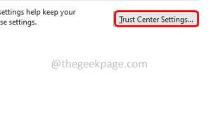 trustcenter settings